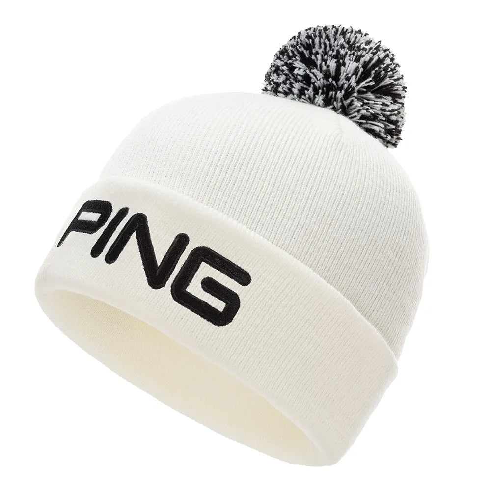 Ping Classic Golf Bobble Hat White Andrew Morris Golf