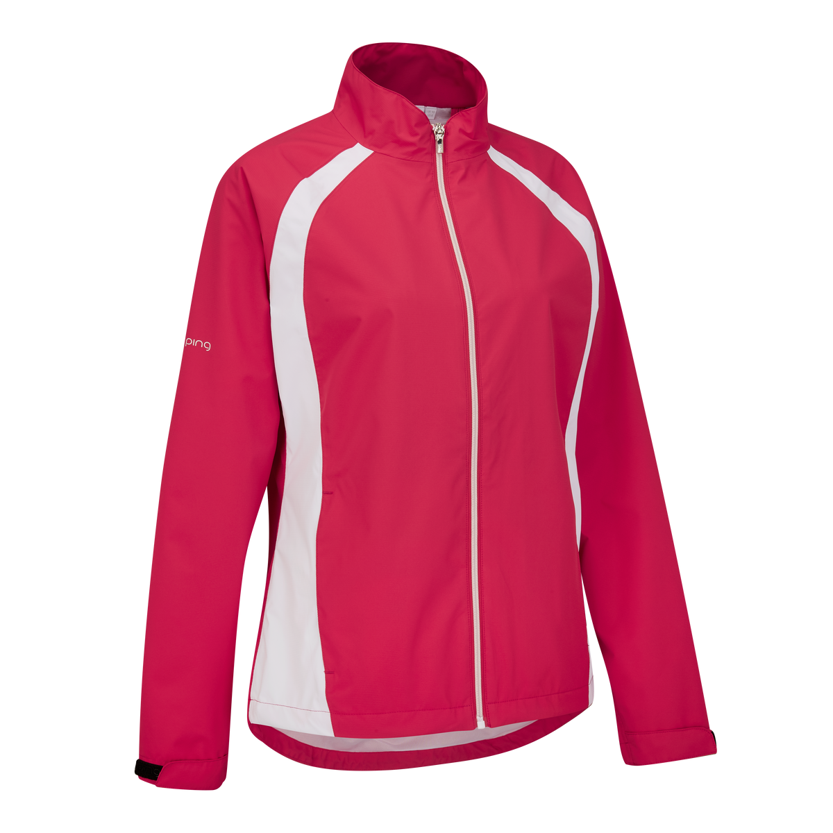 Ping Freda SensorDry Ladies Waterproof Golf Jacket Rosebud/White