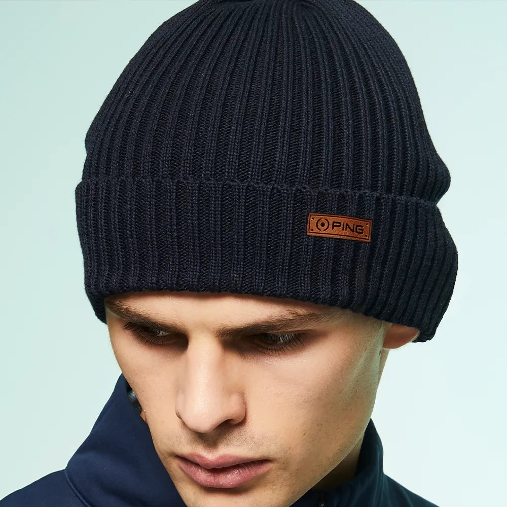 Ping Norse S2 Knit Golf Beanie Navy Andrew Morris Golf