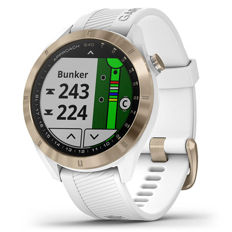 Garmin Approach S40 GPS Golf Watch - White - Andrew Morris Golf