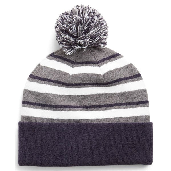 Puma WRMLBL Stripe Pom Beanie - Navy Blazer/Slate Sky