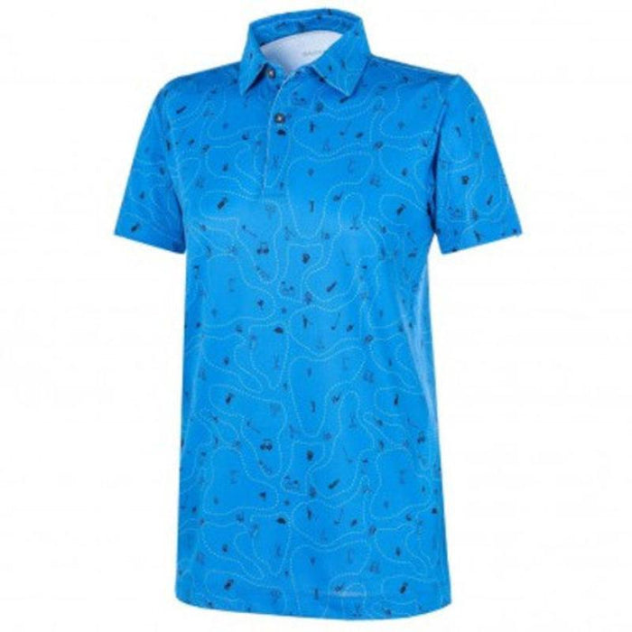 Galvin Green Rowan Junior Polo Shirts - Blue/Navy