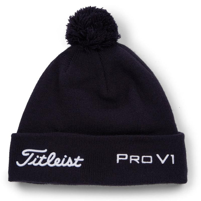 Titleist Tour Pom Pom Golf Beanie – Navy