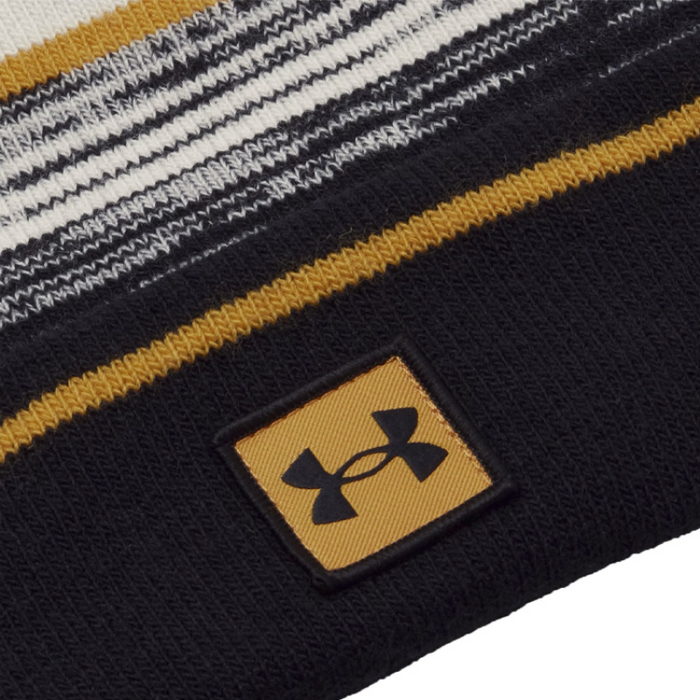 Under Armour Halftime Pom Golf Beanie - Summit White/Golden Yellow/Black