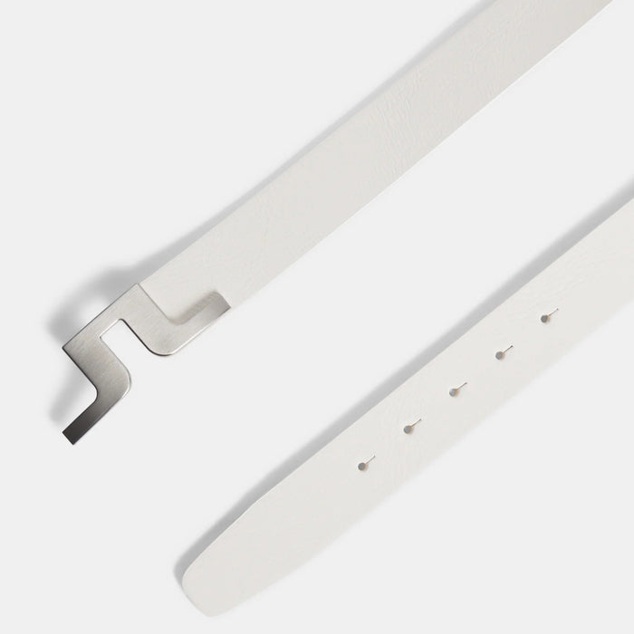 J Lindeberg Bridger Leather Golf Belt - White