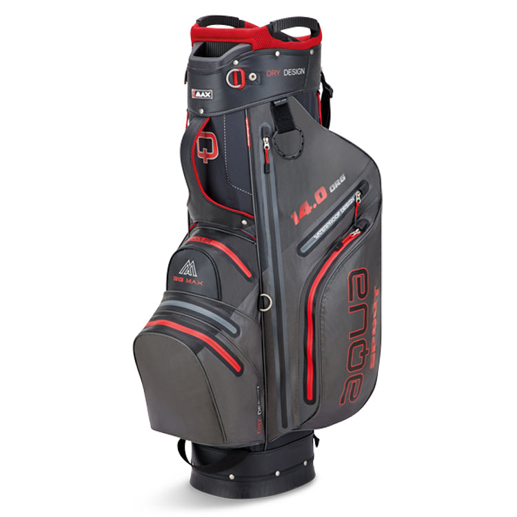 Big Max Aqua Sport 3 Golf Cart Bag - Charcoal/Black/Red