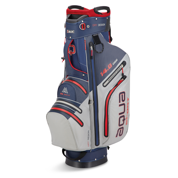 Big Max Aqua Sport 3 Golf Cart Bag - Navy/Silver/Red