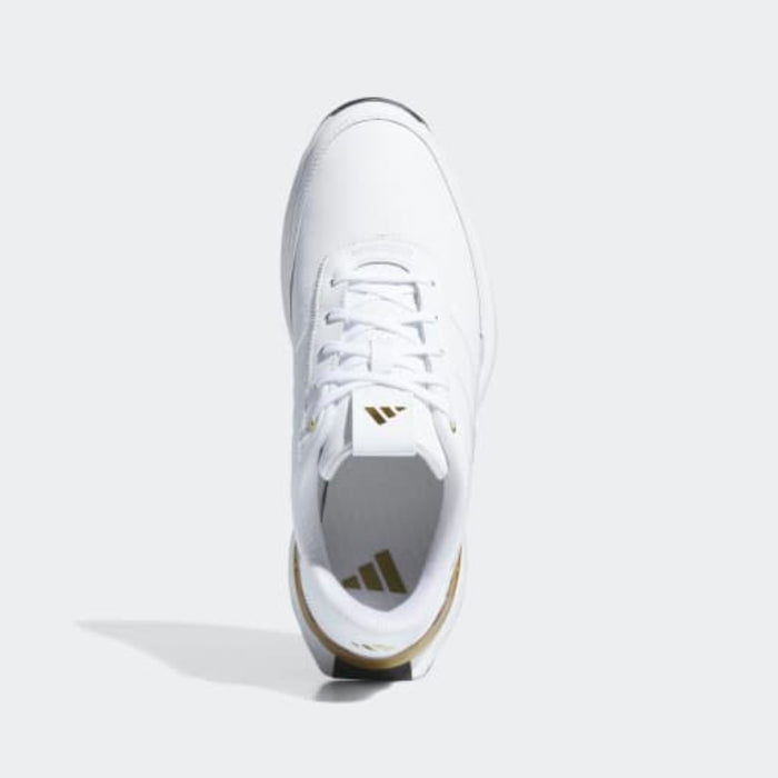Adidas S2G 25 Leather Spikeless Womens Golf Shoes - Off White / Gold