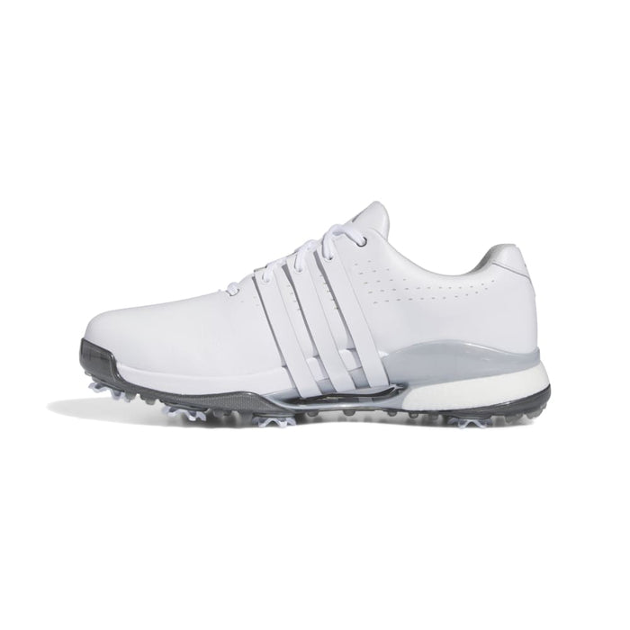 adidas Tour 360 24 Boost Golf Shoes - White/Silver - Wide Fit