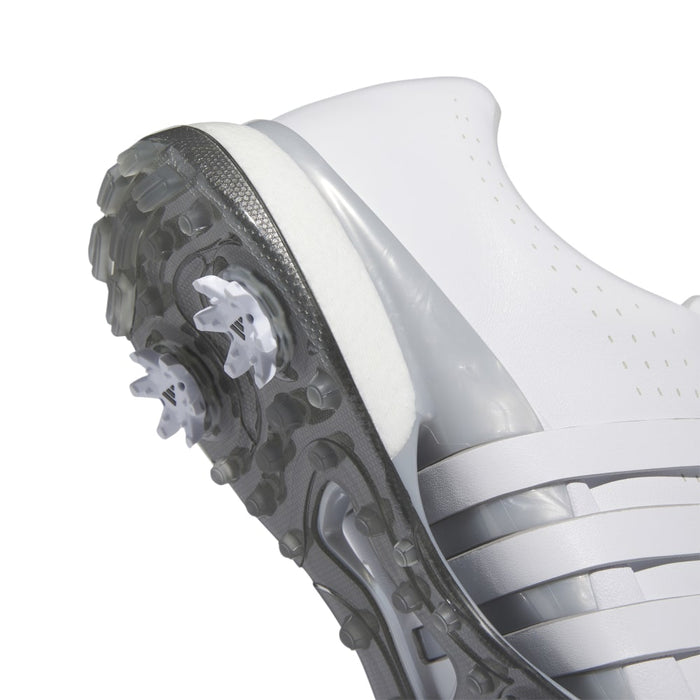 adidas Tour 360 24 Boost Golf Shoes - White/Silver - Wide Fit