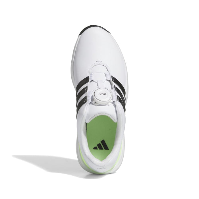 adidas Tour 360 24 BOA Junior Golf Shoes - Cloud White/Core Black/Green