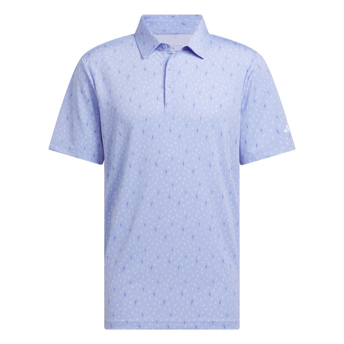 adidas Ultimate365 Allover Print Golf Polo Shirt - Blue