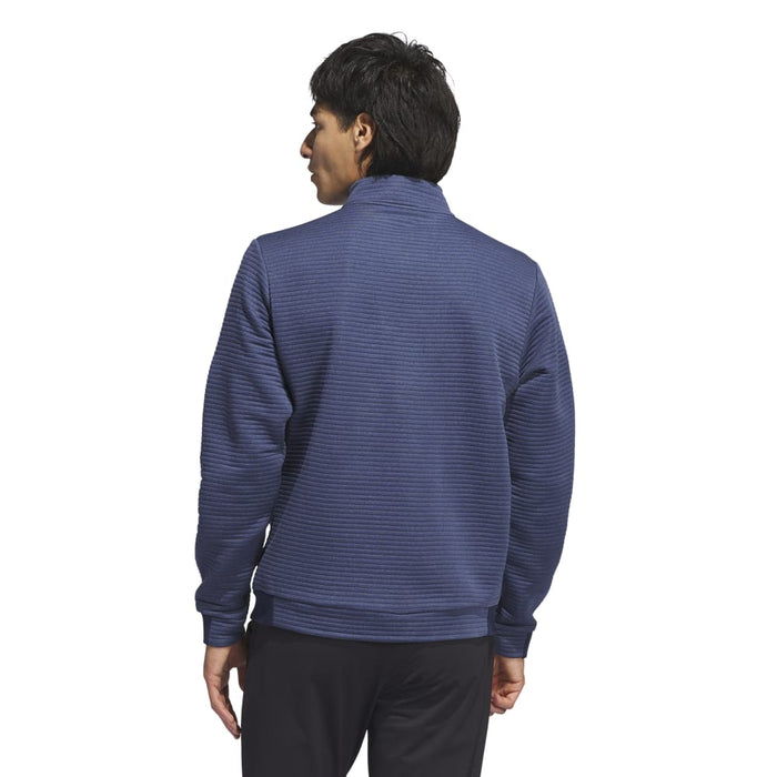 adidas ULT365 DWR Textured 1/4 Zip Golf Pullover - Navy