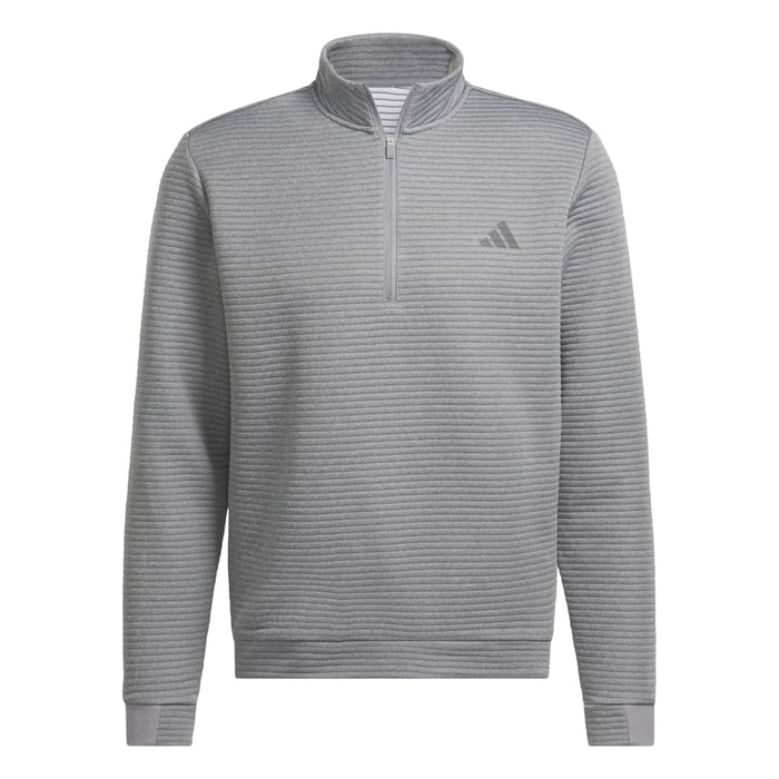 adidas ULT365 DWR Textured 1/4 Zip Golf Pullover - Grey