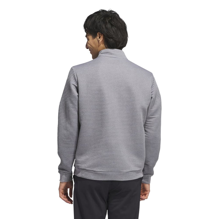 adidas ULT365 DWR Textured 1/4 Zip Golf Pullover - Grey