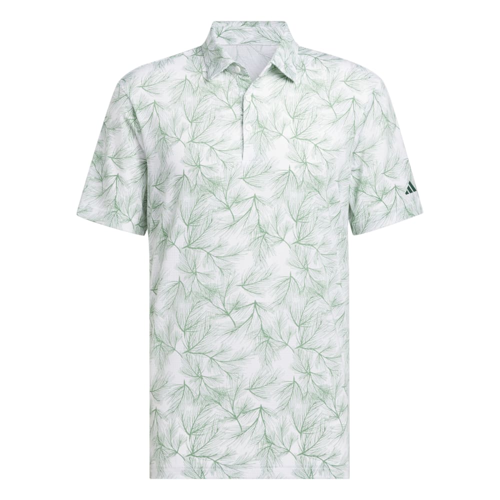 adidas Ultimate 365 Pine Golf Polo Shirt - White/Green