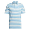adidas 2 Colour Stripe LC Golf Polo Shirt - Semi Blue Burst