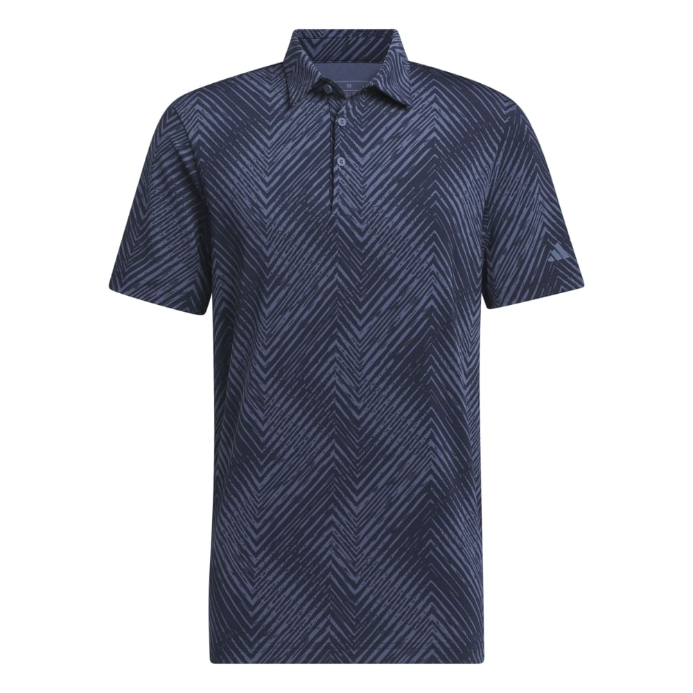 adidas Ultimate365 Allover Print Golf Polo Shirt - Collegiate Navy