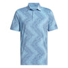 adidas Ultimate365 Allover Print Golf Polo Shirt - Semi Blue Burst
