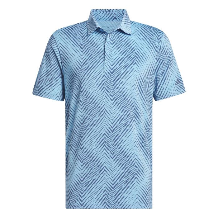 adidas Ultimate365 Allover Print Golf Polo Shirt - Semi Blue Burst