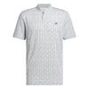 adidas Sport Stripe Golf Polo Shirt - Crystal Jade/Preloved Ink