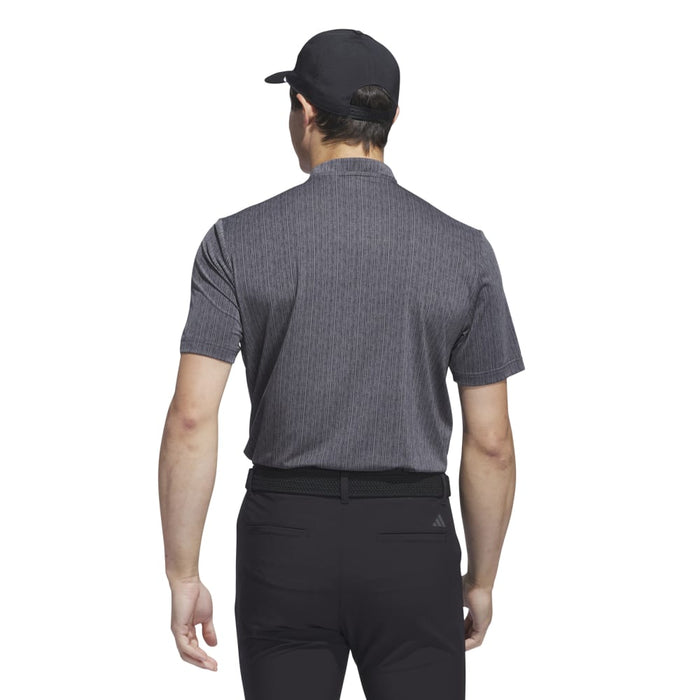 adidas Sport Stripe Golf Polo Shirt - Grey