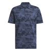 adidas GO-TO Printed Mesh Golf Polo Shirt - Collegiate Navy
