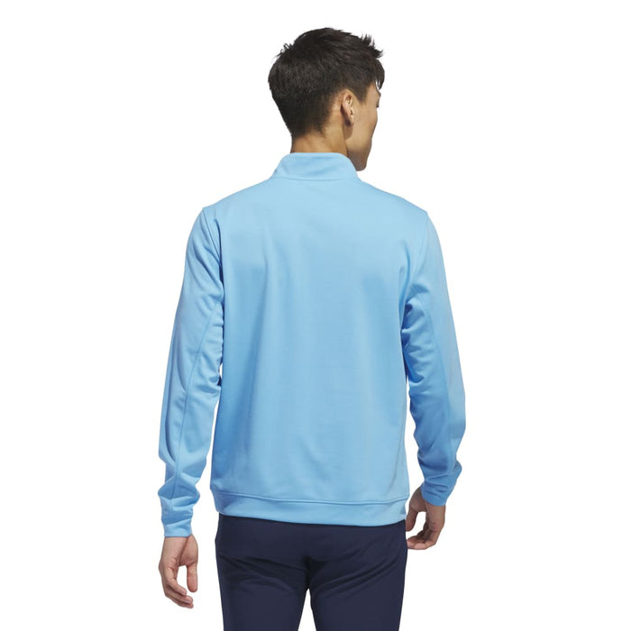 adidas Elevated 1/4 Zip Golf Pullover - Semi Blue Burst