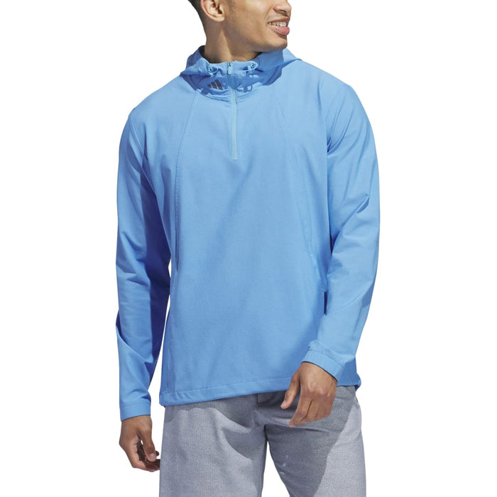 adidas Ultimate365 Club Anorak Golf Pullover - Semi Blue Burst