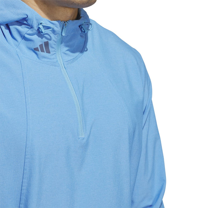 adidas Ultimate365 Club Anorak Golf Pullover - Semi Blue Burst