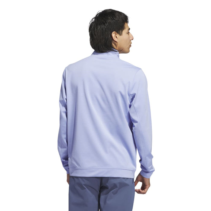 adidas Elevated 1/4 Zip Golf Pullover - Blue