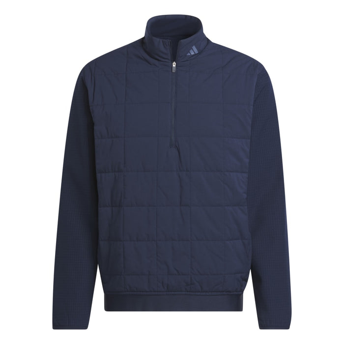 adidas Ultimate365 Quilted DWR 1/4 Zip Golf Pullover - Navy