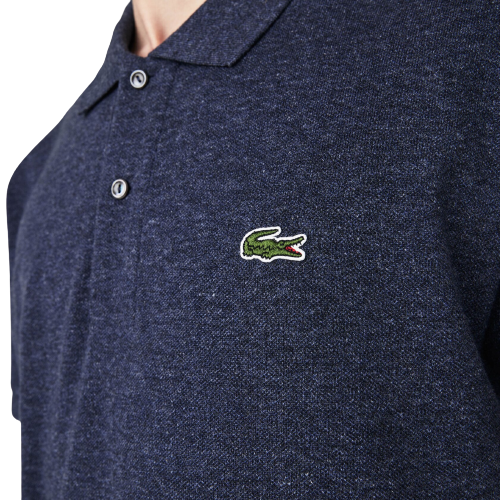 Lacoste Original Heathered Petit Piqué Cotton Golf Polo - Navy