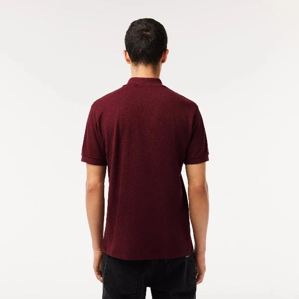 Lacoste Original Heathered Petit Piqué Cotton Golf Polo - Maroon