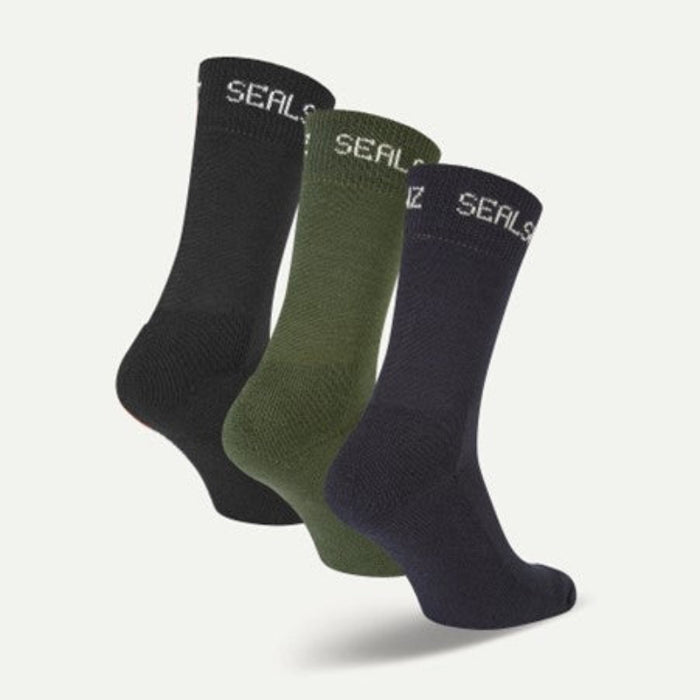 SealSkinz Suffield Waterproof All Weather Solo Merino Liner Sock - 3 Pack