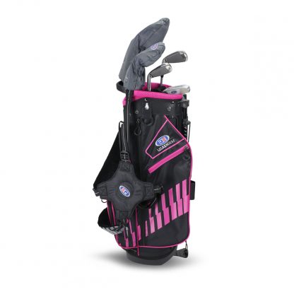 US KIDS 51" 5-Club Golf Package Set (130-137cm) - Black/Pink Bag