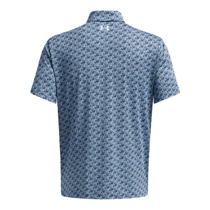 Under Armour Playoff 3.0 Printed Golf Polo Shirt - Midnight Navy/Horizon Blue/Nimbus Blue