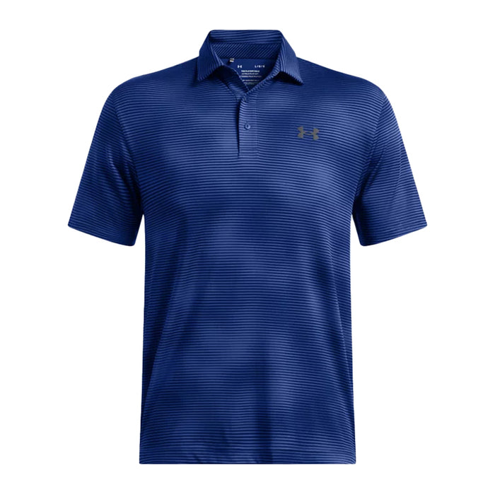 Under Armour Playoff 3.0 Printed Golf Polo Shirt - Tech Blue/Black