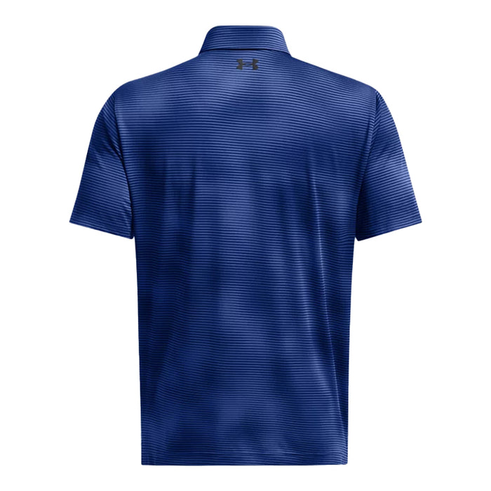 Under Armour Playoff 3.0 Printed Golf Polo Shirt - Tech Blue/Black