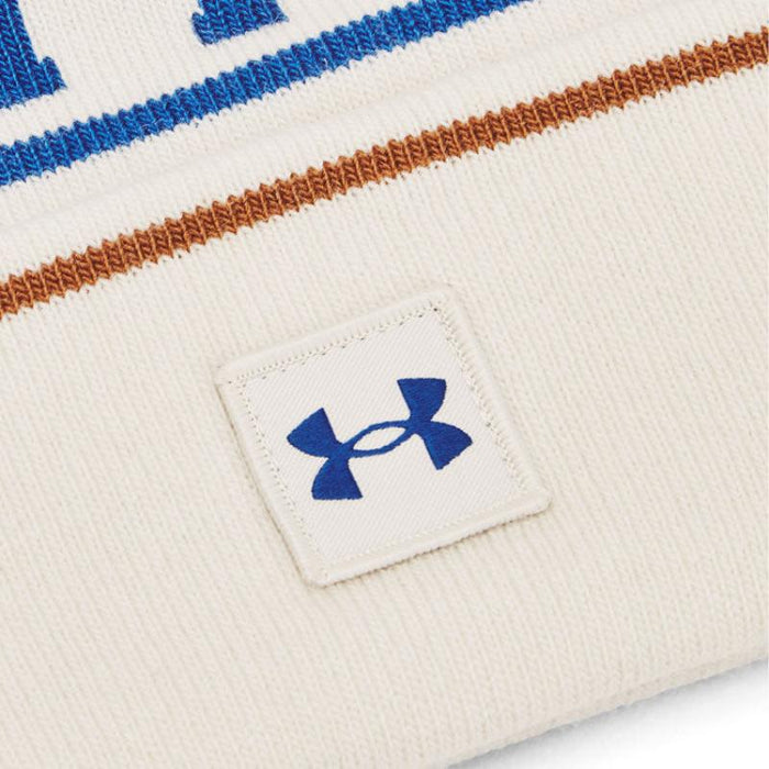 Under Armour Halftime Pom Golf Beanie - Summit White/Tech Blue