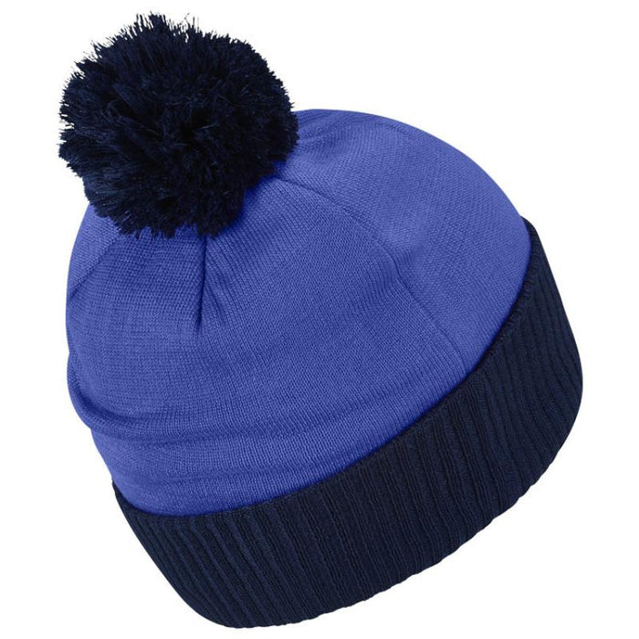 Adidas Pom 3 Stripe Golf Beanie - Cobalt Blue/Crew Navy