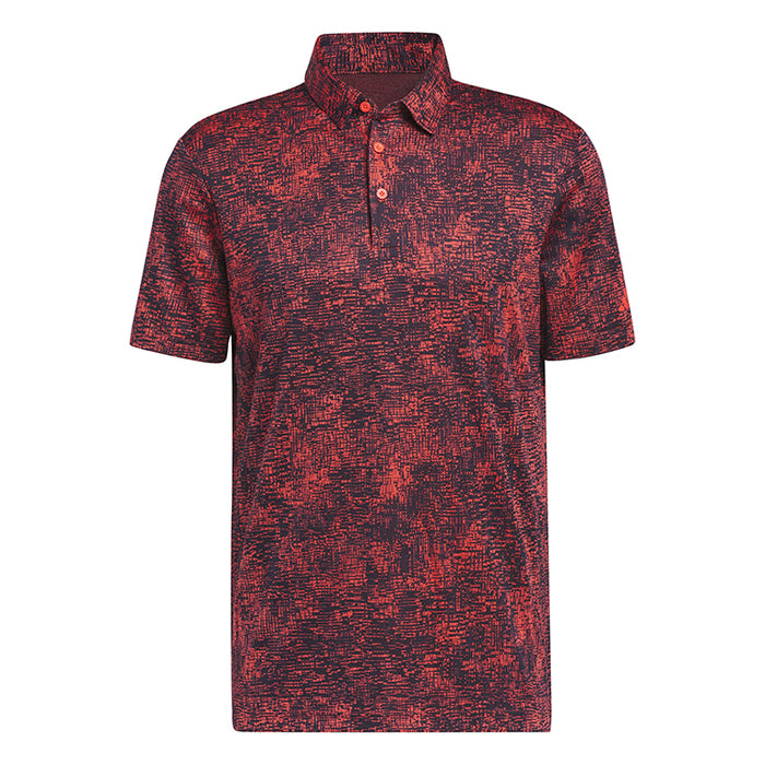 adidas Aerial Jacquard Golf Polo Shirt - Bright Red