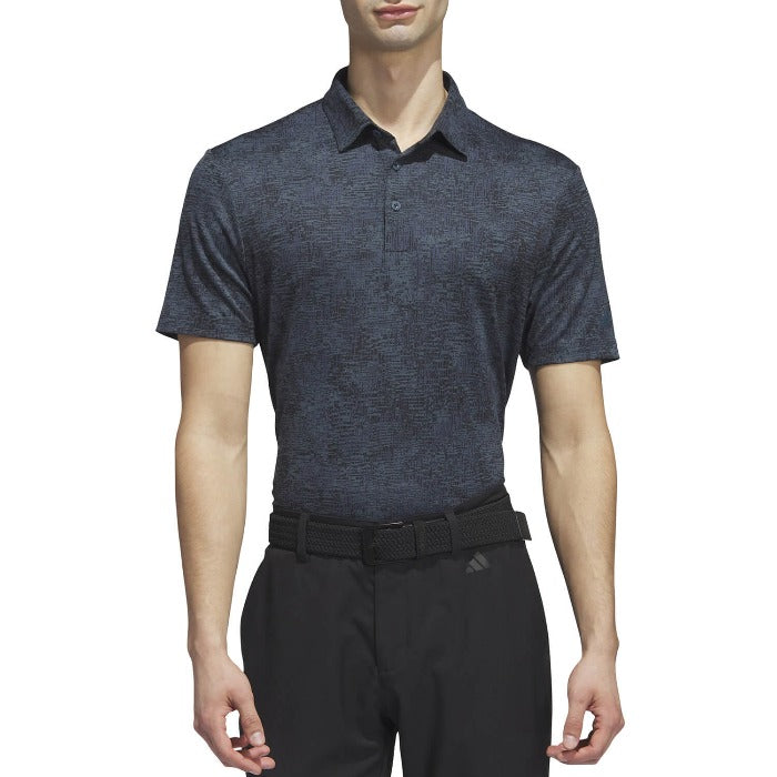 adidas Aerial Jacquard Golf Polo Shirt - Artic Night