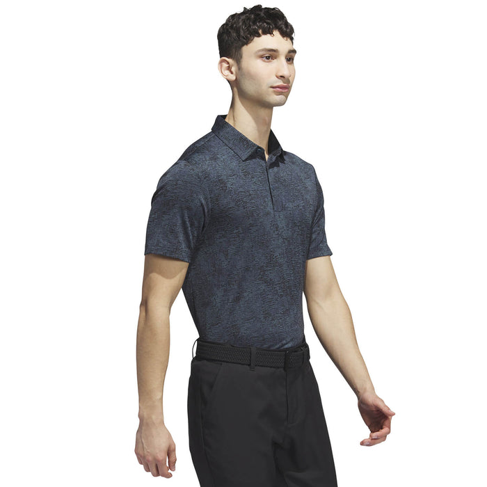 adidas Aerial Jacquard Golf Polo Shirt - Artic Night