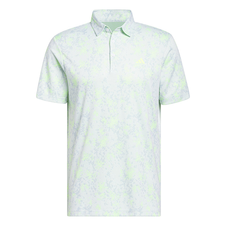 adidas Burst Jacquard Golf Polo Shirt - Lucid Lemon