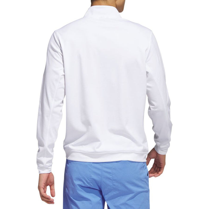 adidas Elevated 1/4 Zip Golf Pullover - White