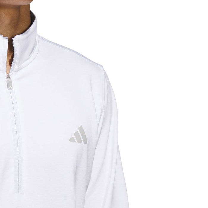 adidas Elevated 1/4 Zip Golf Pullover - White