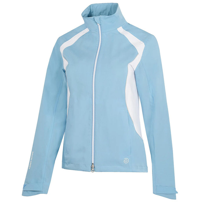 Galvin Green Amy Ladies Waterproof Golf Jacket - Alaskan Blue/White