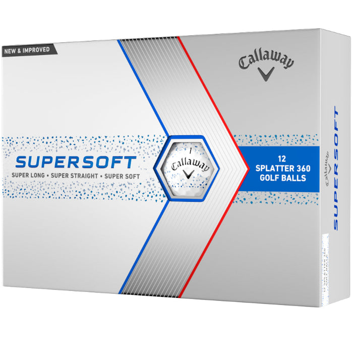 Callaway Supersoft Splatter Golf Balls - Blue