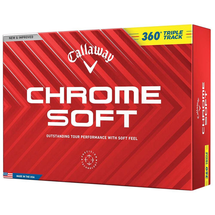 Callaway Chrome Soft 360 Triple Track Golf Balls - Yellow